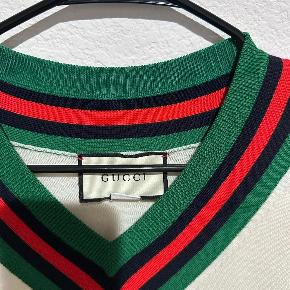 Authentic Gucci Sweater with Green and Red Accents - Picture 2 of 7